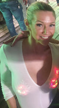 Load image into Gallery viewer, Reusable LED Light-Up Pineapple Rhinestone Pasties – Festival Nipple Covers