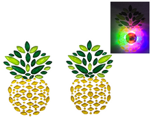 Load image into Gallery viewer, Reusable LED Light-Up Pineapple Rhinestone Pasties – Festival Nipple Covers