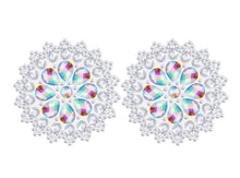 Load image into Gallery viewer, Reusable LED Light-Up Rhinestone Pasties – Round Festival Nipple Covers