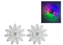 Load image into Gallery viewer, Reusable LED Light-Up Star Rhinestone Pasties – Festival Nipple Covers