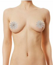 Load image into Gallery viewer, Reusable LED Light-Up Star Rhinestone Pasties – Festival Nipple Covers