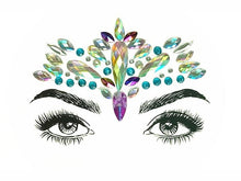 Load image into Gallery viewer, Purple Face & Eyes Sexy Rhinestone Body Stickers