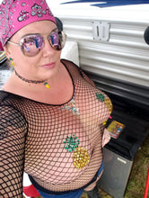 Load image into Gallery viewer, Pineapple #2 Sexy Rhinestone Pasties Nipple Covers Self Adhesive Reusable