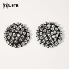 Load image into Gallery viewer, 1Pair Rivet Nipple Cover Reusable Self Adhesive Round Shape Bra Nipple Pasties Women Chain Edge Tassel Breast Protector Stickers