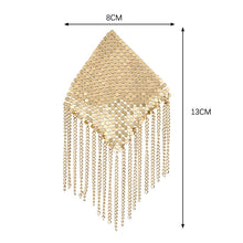 Load image into Gallery viewer, 1Pair Rivet Nipple Cover Reusable Self Adhesive Round Shape Bra Nipple Pasties Women Chain Edge Tassel Breast Protector Stickers