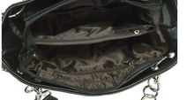 Load image into Gallery viewer, Sass Chick Rhinestone Skull w/ Red Roses Shoulder Handbag Concealed Carry