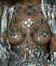 Load image into Gallery viewer, Purple Face & Eyes Sexy Rhinestone Body Stickers