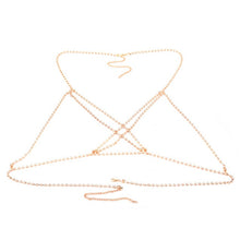 Load image into Gallery viewer, Fashion Sexy Women Shiny Full Rhinestone Bikini Harness Bra Chest Body Cup Chain Necklace Jewelry Personality Exaggeration Gifts