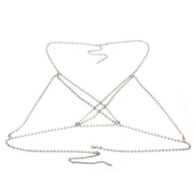 Load image into Gallery viewer, Fashion Sexy Women Shiny Full Rhinestone Bikini Harness Bra Chest Body Cup Chain Necklace Jewelry Personality Exaggeration Gifts