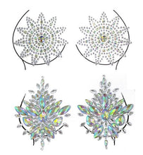 Load image into Gallery viewer, 2 Pairs Reusable Sexy Rhinestone Pasties Nipple Covers