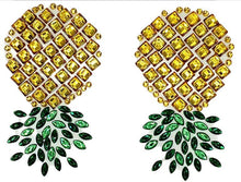 Load image into Gallery viewer, Pineapple #1 Sexy Rhinestone Pasties Nipple Covers Self Adhesive Reusable
