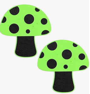 4 Pairs Mushroom Top Pasties Nipple Covers Breasts Self Adhesive - Body Stickers, Lifestyle, Rave, Rally, Costume, Lingerie