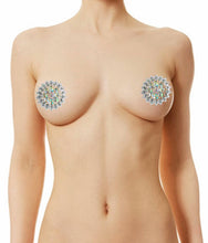 Load image into Gallery viewer, Sexy Reusable Round Flower Rhinestone Pasties
