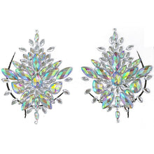 Load image into Gallery viewer, Sexy Rhinestone Glow in Dark Snow Flake Pasties
