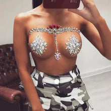 Load image into Gallery viewer, Open Nipple Clear Rhinestone Pasties
