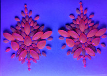 Load image into Gallery viewer, Reusable Hot Pink Neon GLOW In Black Light Rhinestone Pasties
