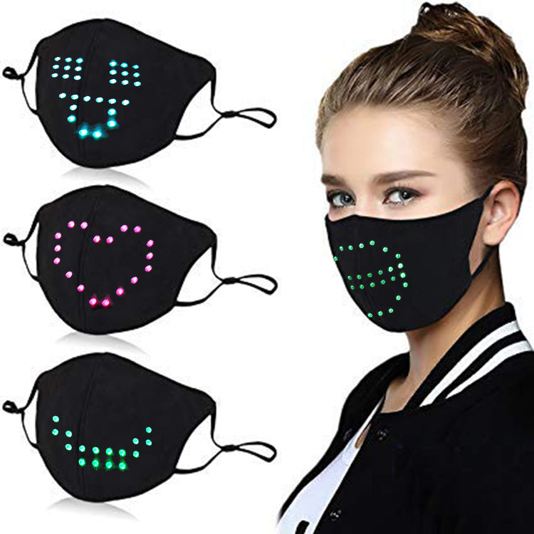 Rechargeable Voice Activated Led Covid -19 Masks - Adjustable