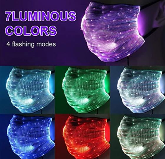 Multi-Colored LED Fiber Optic Masks
