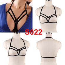 Load image into Gallery viewer, Body Harness Lingerie Belt Crop Tops Cage Harness Bra Black Sexy Elastic Adjust Strappy Bra Dance Rave Wear for Women
