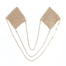 Load image into Gallery viewer, Sexy 1 Pair Rhinestone Nipple Pasties Stickers Women Multilayer Metal Chain Tassel Nipple Cover Reusable Nipple Cover For Party
