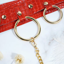 Load image into Gallery viewer, Women Sexy Body Chain Jewelry Red Leather Nipple Cover With Choker Self Adhesive Breast Wear Reusable Nipple Pasties For Cosplay
