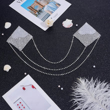 Load image into Gallery viewer, Sexy 1 Pair Rhinestone Nipple Pasties Stickers Women Multilayer Metal Chain Tassel Nipple Cover Reusable Nipple Cover For Party
