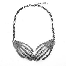 Load image into Gallery viewer, LZHLQ 2020 New Women Gothic Skull Claws Necklace Statement Women Jewelry 7 Colors Punk Necklaces Pendants Factory Outlet
