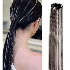 Boho Multistrand Metal Chain Hair Extensions Clips Hair Chain Tassel Hair Combs Hair Jewelry