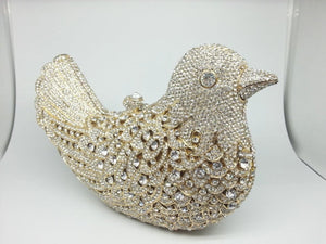 Rhinestone Bird Cocktail Evening Clutch (Several Colors)