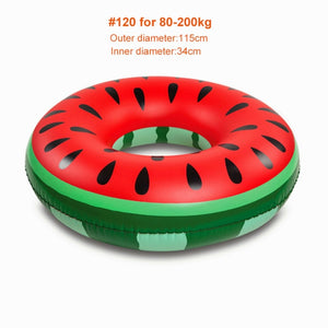 Giant Pool Float Swimming Ring Pineapple Watermelon Inflatable Mattress Floating Row Swimming Circle Beach Pool Party