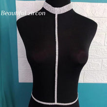 Load image into Gallery viewer, Fashion sexy slave set women Rhinestone Necklace shiny crystal necklace waist chain exquisite romantic Valentine's Day gift
