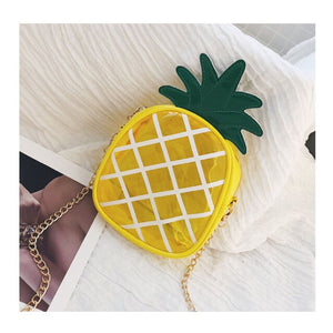 Small Transparent Pineapple Bag w/ Chain