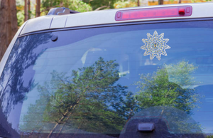 Set of 2 Rhinestone Sun Shaped Decals